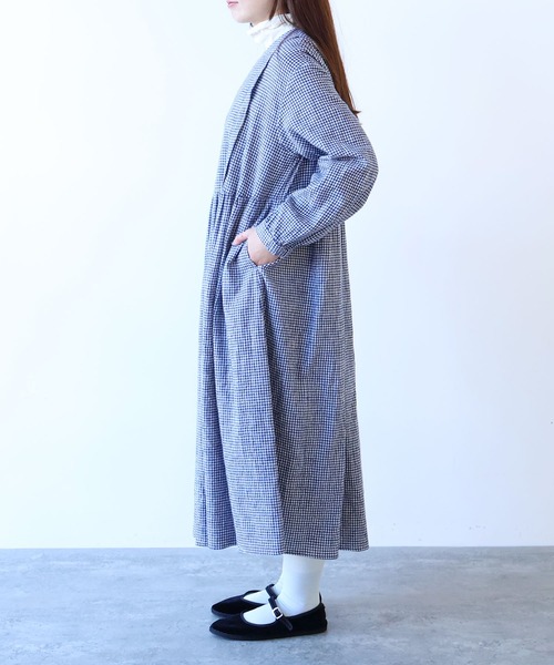 bulle de savon（ビュルデサボン）の「fuwa fuwa gingham ワンピース（ワンピース・レディース・ブルー/レッド・FREE）」の11枚目の写真