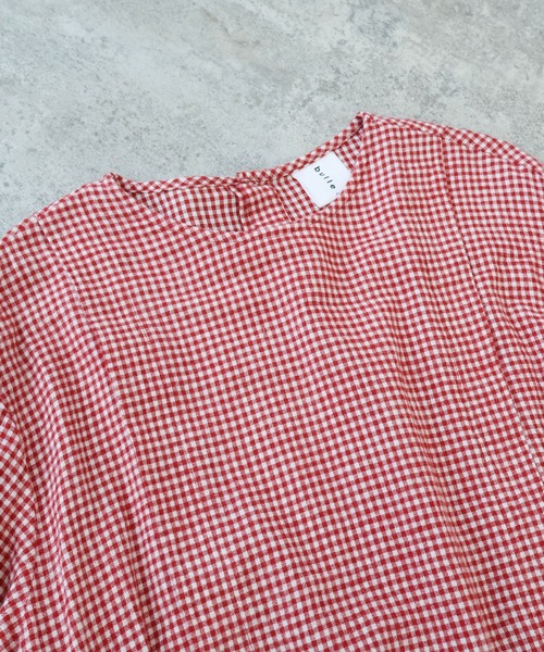 bulle de savon（ビュルデサボン）の「fuwa fuwa gingham ワンピース（ワンピース・レディース・ブルー/レッド・FREE）」の21枚目の写真