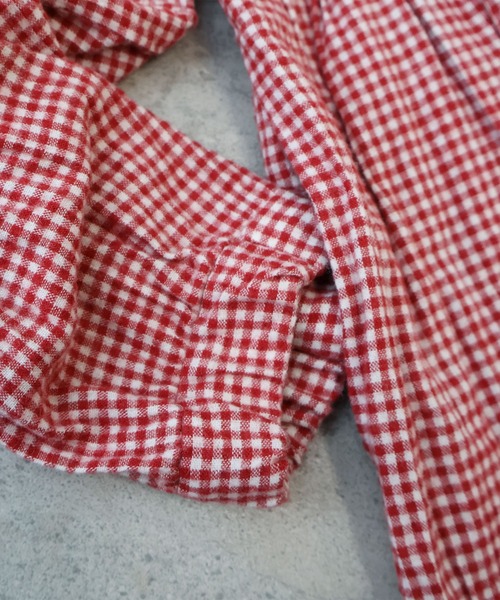 bulle de savon（ビュルデサボン）の「fuwa fuwa gingham ワンピース（ワンピース・レディース・ブルー/レッド・FREE）」の22枚目の写真