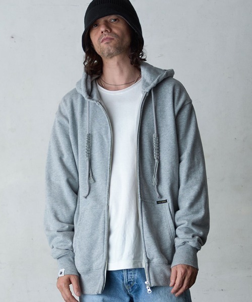 EGO TRIPPING（エゴトリッピング）の「mpa3847-COZYWRAP ジップパーカー（パーカー・メンズ・グレー/アイボリー/ブラック・46/48/50）」の4枚目の写真