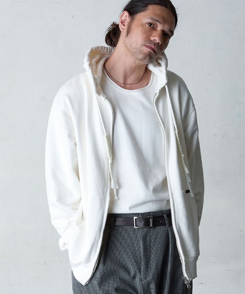 EGO TRIPPING（エゴトリッピング）の「mpa3847-COZYWRAP ジップパーカー（パーカー・メンズ・グレー/アイボリー/ブラック・46/48/50）」の6枚目の写真