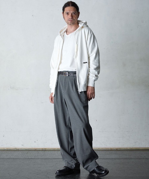 EGO TRIPPING（エゴトリッピング）の「mpa3847-COZYWRAP ジップパーカー（パーカー・メンズ・グレー/アイボリー/ブラック・46/48/50）」の7枚目の写真