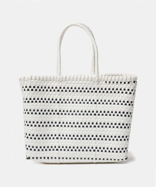 SANRAMI（サンラミ）の「SANRAMI/サンラミ BORDER メルカドバッグ かごバッグ（かごバッグ・レディース・ホワイト/シルバー・FREE）」の3枚目の写真