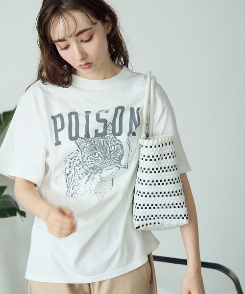 SANRAMI（サンラミ）の「SANRAMI/サンラミ BORDER メルカドバッグ かごバッグ（かごバッグ・レディース・ホワイト/シルバー・FREE）」の5枚目の写真