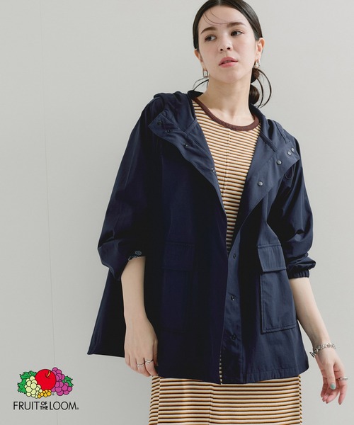 FRUIT OF THE LOOM(フルーツオブザルーム)の「【FRUIT OF THE LOOM】別注/パッカブルパーカー(ブルゾン・レディース・ベージュ/ネイビー・FREE)」の1枚目の写真