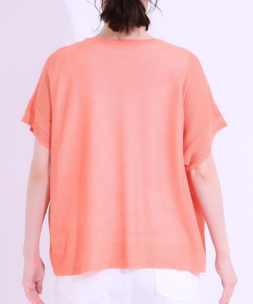 SHOO・LA・RUE（シューラルー）の「【S-LL/2点セット】涼やかに楽に決まる タンクトップ＋編み柄ニット（その他トップス・レディース・ブラック/ライトオレンジ系/ナチュラル・01/02/03/04）」の19枚目の写真