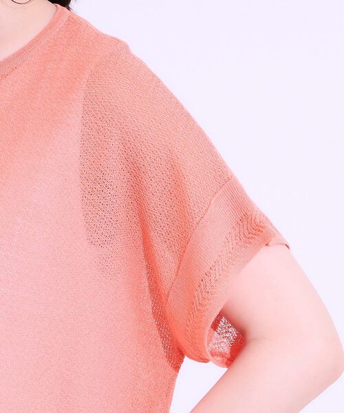 SHOO・LA・RUE（シューラルー）の「【S-LL/2点セット】涼やかに楽に決まる タンクトップ＋編み柄ニット（その他トップス・レディース・ブラック/ライトオレンジ系/ナチュラル・01/02/03/04）」の21枚目の写真