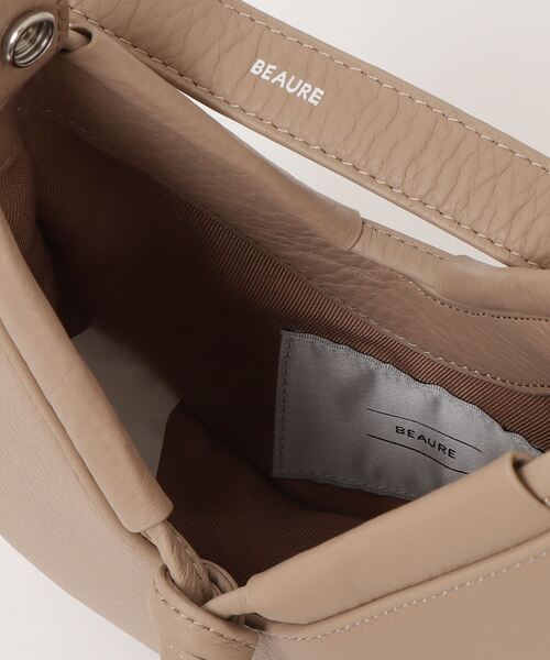 Beau're（ヴュレ）の「【BEAURE/ビュレ】Cow Leather Fortune Cookie 2Way Bag mini 2ウェイバッグミニ（ハンドバッグ・レディース・シルバー/ベージュ・FREE）」の12枚目の写真
