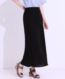 DRESKIP | 【洗える/ひんやり】さらり涼しげ セミフレアスカート(スカート)