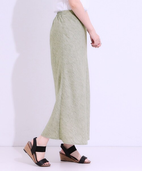 セール】【洗える/ひんやり】さらり涼しげ セミフレアスカート