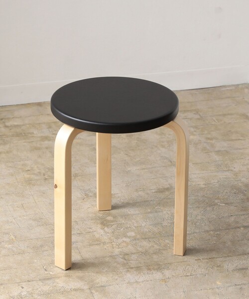 Artek / Stool 60 Leather & Wild Birch スツール（家具