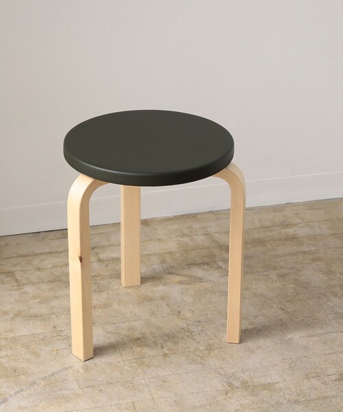 Artek / Stool 60 Leather & Wild Birch スツール（家具
