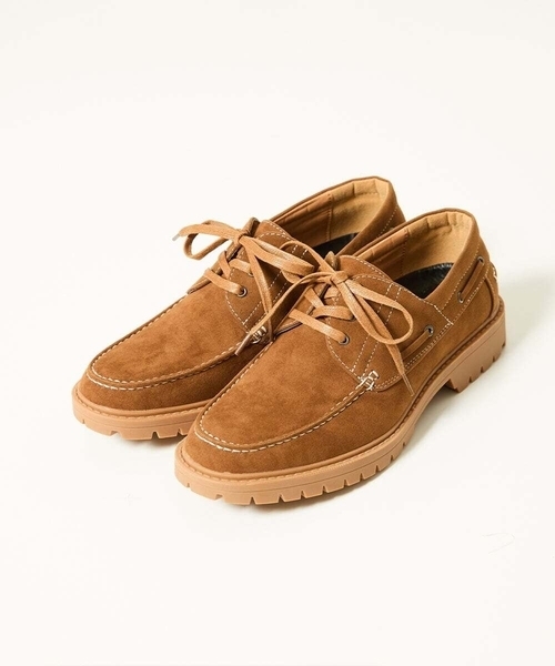 スエードデッキシューズ