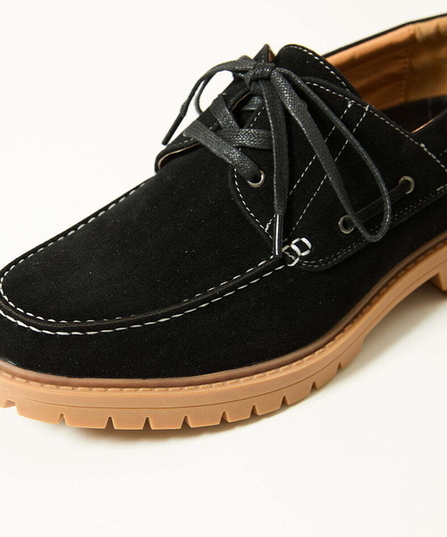 スエードデッキシューズ