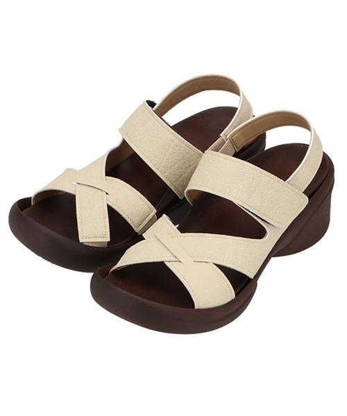 Re:getA(リゲッタ)の「Re:getA リゲッタ R-2682 サンダル(サンダル・レディース・レッド系その他/マスタード/ブラック/ライトブルー/アイボリー・24cm/22cm/23cm)」の2枚目の写真