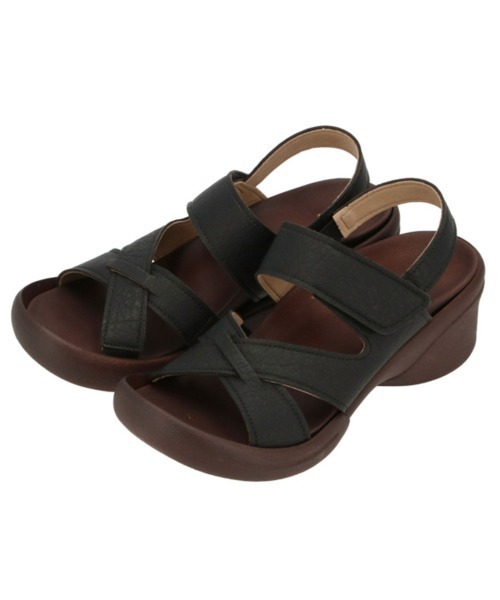 Re:getA(リゲッタ)の「Re:getA リゲッタ R-2682 サンダル(サンダル・レディース・レッド系その他/マスタード/ブラック/ライトブルー/アイボリー・24cm/22cm/23cm)」の1枚目の写真