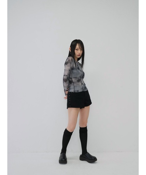Enewd nina(エニュードニーナ)の「【zozo限定】ライン ニュアンスカラー シアー ロングトップス(Tシャツ/カットソー・レディース・カーキ/グレー/ブルー・FREE)」の20枚目の写真
