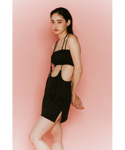 Knuth Marf（クヌースマーフ）の「suspender swim wear（水着・レディース・オレンジ/アイボリー/ブラック・FREE）」の7枚目の写真