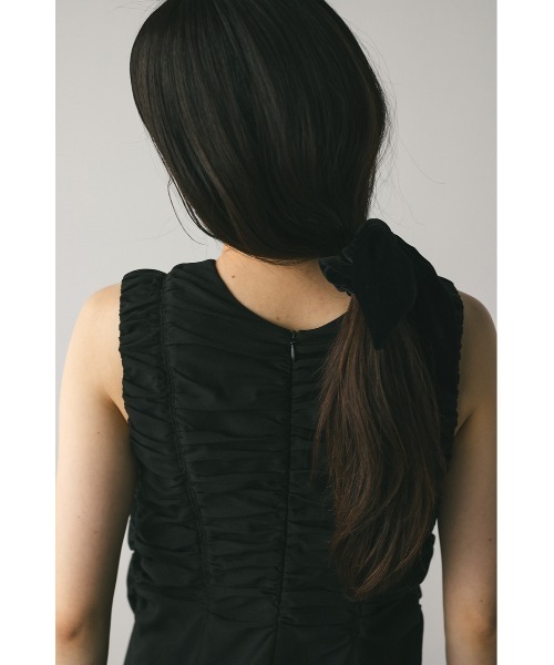 STYLEMIXER（スタイルミキサー）の「シャーリングギャザーワンピース（ワンピース・レディース・インディゴブルー/ホワイト/ブラック・SMALL/MEDIUM）」の16枚目の写真