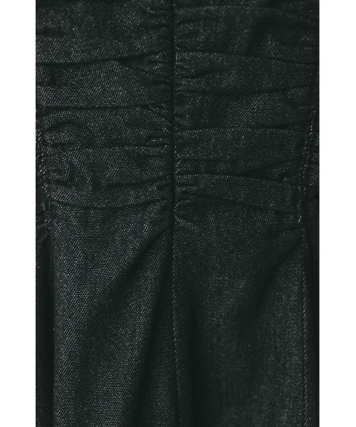 STYLEMIXER（スタイルミキサー）の「シャーリングギャザーワンピース（ワンピース・レディース・インディゴブルー/ホワイト/ブラック・SMALL/MEDIUM）」の4枚目の写真