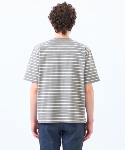 MACKINTOSH PHILOSOPHY（ﾏｯｷﾝﾄｯｼｭ ﾌｨﾛｿﾌｨｰ）の「ポップコーンボーダー クルーネックTシャツ（Tシャツ/カットソー・メンズ・グレー系その他2/オフホワイト/ブルー系その他7・38/40）」の12枚目の写真