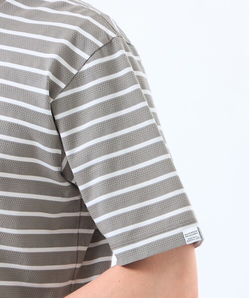 MACKINTOSH PHILOSOPHY（ﾏｯｷﾝﾄｯｼｭ ﾌｨﾛｿﾌｨｰ）の「ポップコーンボーダー クルーネックTシャツ（Tシャツ/カットソー・メンズ・グレー系その他2/オフホワイト/ブルー系その他7・38/40）」の11枚目の写真