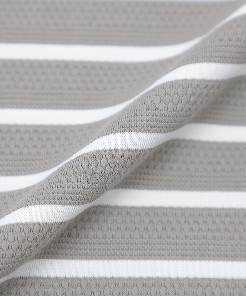 MACKINTOSH PHILOSOPHY（ﾏｯｷﾝﾄｯｼｭ ﾌｨﾛｿﾌｨｰ）の「ポップコーンボーダー クルーネックTシャツ（Tシャツ/カットソー・メンズ・グレー系その他2/オフホワイト/ブルー系その他7・38/40）」の9枚目の写真