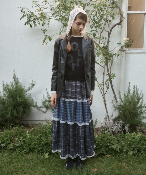 Birthday room（バースデイルーム）の「フェイクレザーテーラードジャケット/faux leather tailored jacket（テーラードジャケット・レディース・ブラック・FREE）」の5枚目の写真