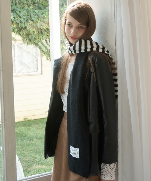 Birthday room（バースデイルーム）の「フェイクレザーテーラードジャケット/faux leather tailored jacket（テーラードジャケット・レディース・ブラック・FREE）」の10枚目の写真