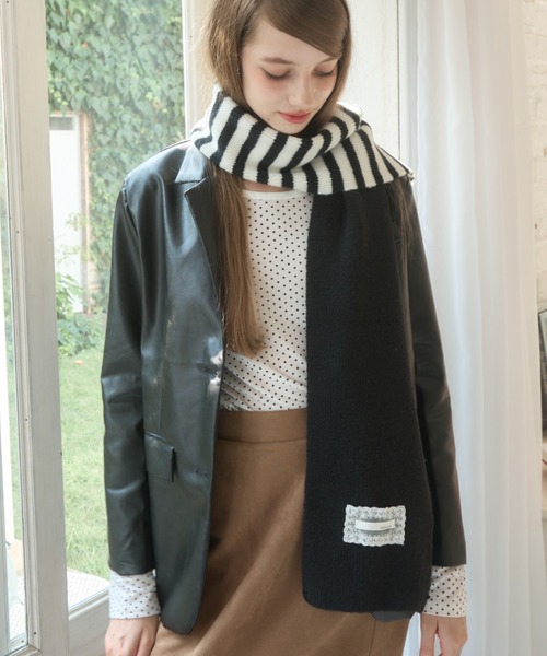 Birthday room（バースデイルーム）の「フェイクレザーテーラードジャケット/faux leather tailored jacket（テーラードジャケット・レディース・ブラック・FREE）」の11枚目の写真