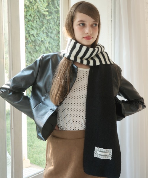 Birthday room（バースデイルーム）の「フェイクレザーテーラードジャケット/faux leather tailored jacket（テーラードジャケット・レディース・ブラック・FREE）」の12枚目の写真