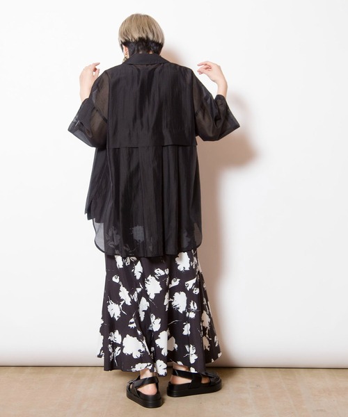 OSMOSIS(オズモーシス)の「シアーテーラードジャケット(テーラードジャケット・レディース・ブラック/グレー/ベビーピンク・ONE SIZE)」の19枚目の写真