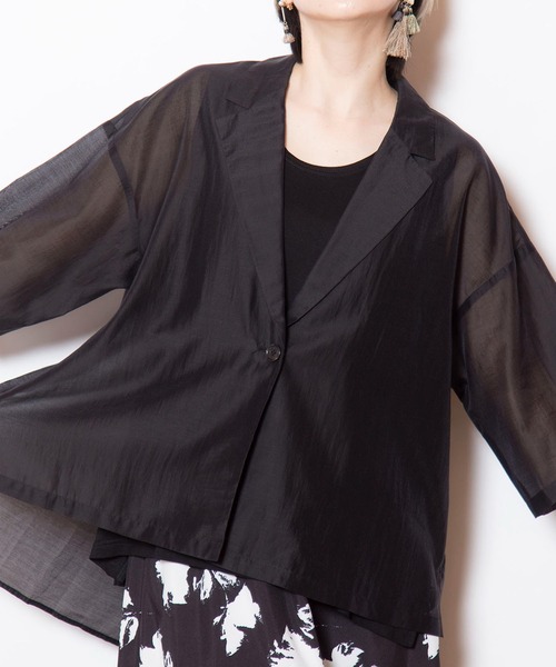 セール】シアーテーラードジャケット（テーラードジャケット