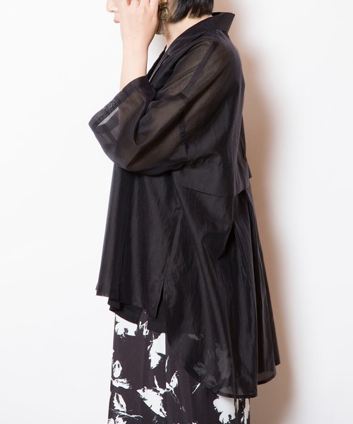 OSMOSIS(オズモーシス)の「シアーテーラードジャケット(テーラードジャケット・レディース・ブラック/グレー/ベビーピンク・ONE SIZE)」の16枚目の写真