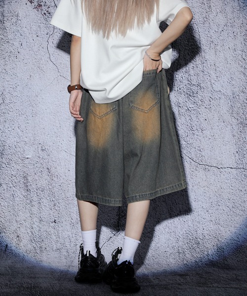 クロスパッチ デニムハーフパンツ CHROME HEARTS HEARTS(クロムハーツ)クロスパッチ付きデニム