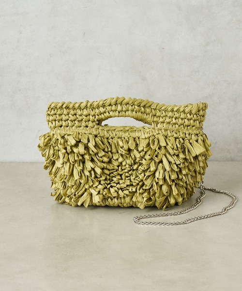 CIAOPANIC TYPY(チャオパニックティピー)の「■【Aguni】ペーパーフリンジBAG(ショルダーバッグ・レディース・ベージュ/ブラウン/カーキ・ONE SIZE)」の9枚目の写真