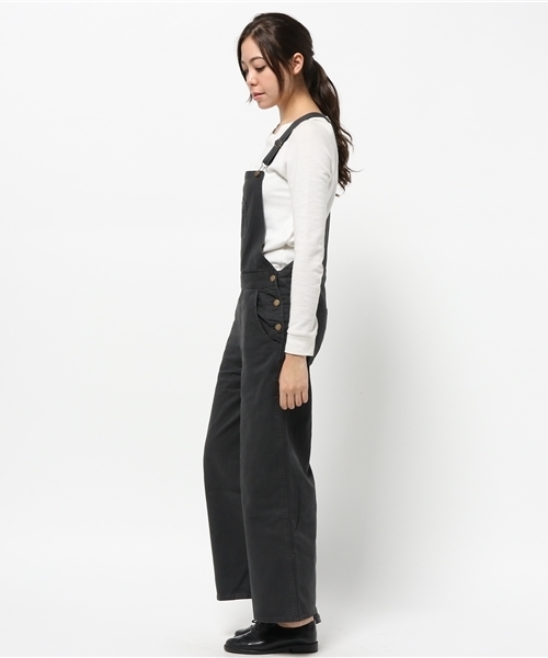 SEVENDAYS=SUNDAY（セブンデイズサンデイ）の「綿ツイル　オーバーオール（サロペット/オーバーオール・レディース・ネイビー/ブラック/カーキ・LARGE/MEDIUM）」の6枚目の写真
