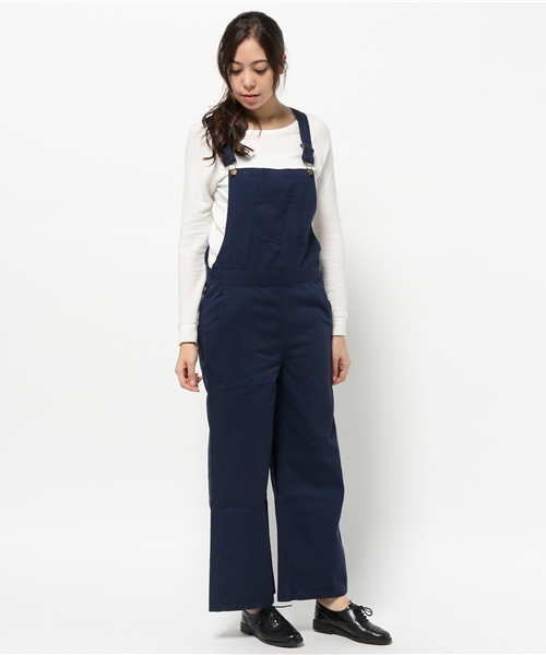 SEVENDAYS=SUNDAY（セブンデイズサンデイ）の「綿ツイル　オーバーオール（サロペット/オーバーオール・レディース・ネイビー/ブラック/カーキ・LARGE/MEDIUM）」の14枚目の写真