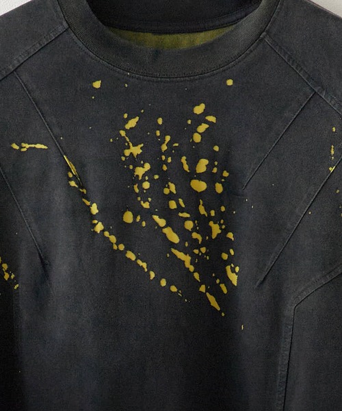 Theater code（シアターコード）の「Layered style damaged tops / レイヤード風ダメージトップス（Tシャツ/カットソー・メンズ・ピンク/イエロー・M/L）」の11枚目の写真