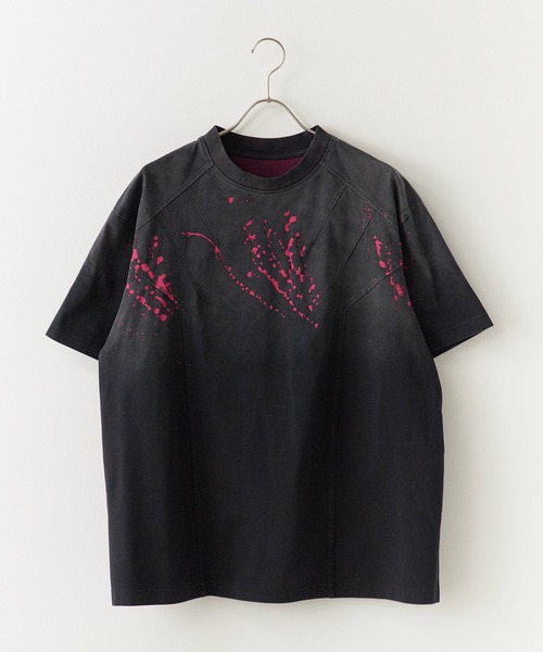 Theater code（シアターコード）の「Layered style damaged tops / レイヤード風ダメージトップス（Tシャツ/カットソー・メンズ・ピンク/イエロー・M/L）」の7枚目の写真