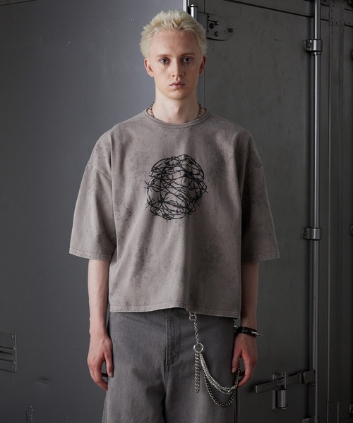 【GRANCY】グランシー　グラフィックデザインリバーシブルTシャツ ブラウンM GRANCY】Graphic Design Reversible T-shirt / グラフィックデザイン