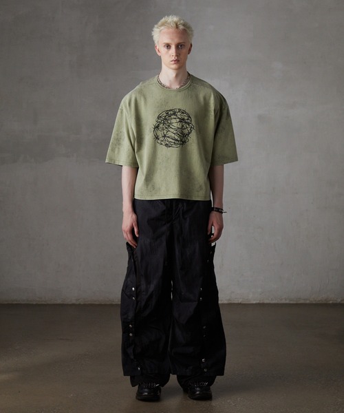 【GRANCY】グランシー　グラフィックデザインリバーシブルTシャツ ブラウンM GRANCY】Graphic Design Reversible T-shirt / グラフィック