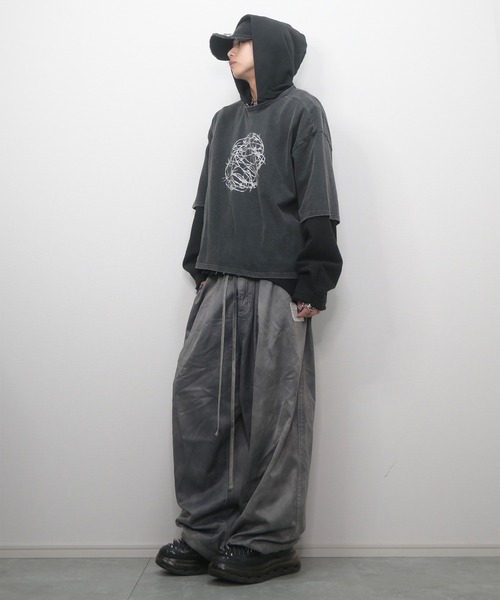 GRANCY（グランシー）の「【GRANCY】Graphic Design Reversible T-shirt / グラフィックデザインリバーシブルTシャツ（Tシャツ/カットソー・メンズ・ブラック/ブラウン/カーキ・M/S/L）」の5枚目の写真