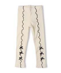 Crescent（クレッセント）の「リボン付メッシュジャガードロングレギンス（その他パンツ・キッズ）」