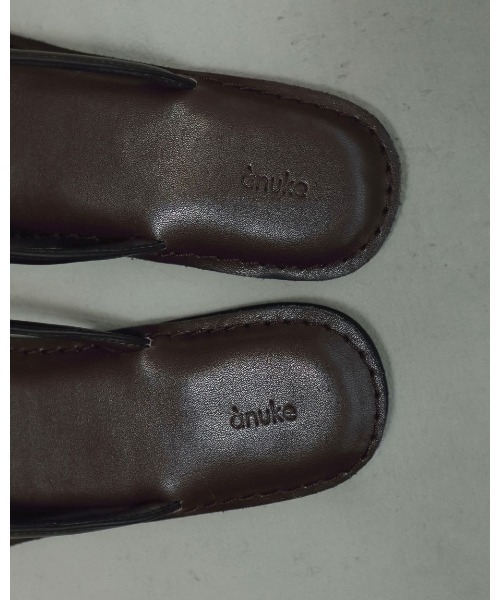 【新品】anuke Ecoleather Tong Sandals IVR ànuke online store（アンヌーク） / Ecoleather Tong