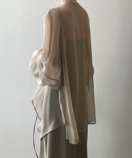 Miniministore（ミニミニストア）の「シアーカーディガン レディース薄手羽織り（カーディガン/ボレロ・レディース・ベージュ/ブラック/ホワイト・FREE）」の8枚目の写真