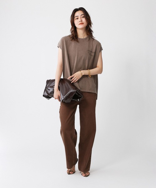 BABYLONE(バビロン)の「【upper hights】big nosleeve(Tシャツ/カットソー・レディース・ブラウン/チャコール・フリー)」の13枚目の写真