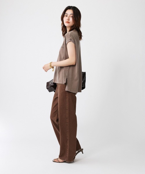 BABYLONE(バビロン)の「【upper hights】big nosleeve(Tシャツ/カットソー・レディース・ブラウン/チャコール・フリー)」の15枚目の写真