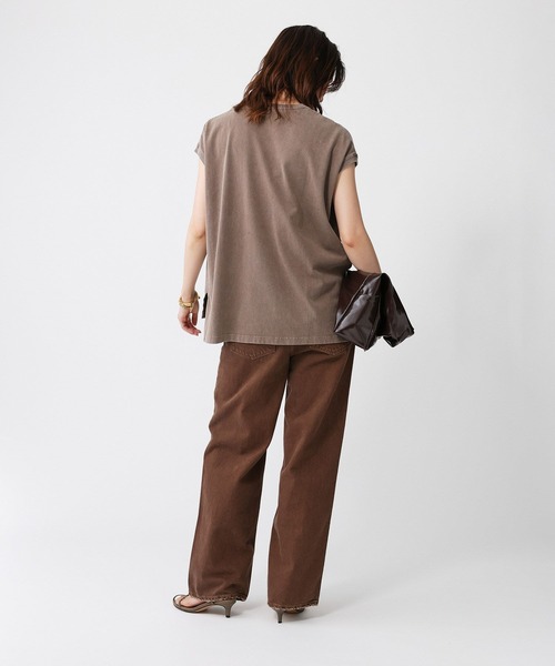 BABYLONE(バビロン)の「【upper hights】big nosleeve(Tシャツ/カットソー・レディース・ブラウン/チャコール・フリー)」の16枚目の写真