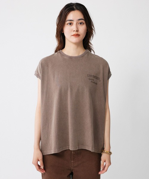 BABYLONE(バビロン)の「【upper hights】big nosleeve(Tシャツ/カットソー・レディース・ブラウン/チャコール・フリー)」の17枚目の写真